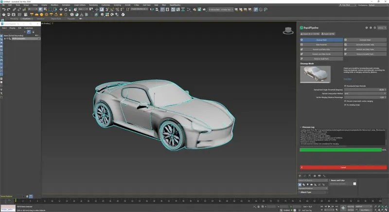 Screenshot of the input model