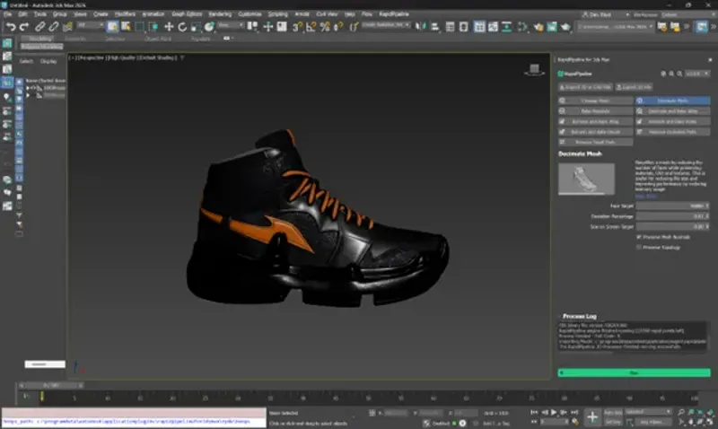Screenshot of the input model
