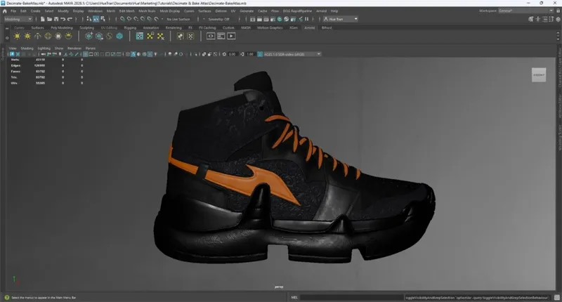 Screenshot of the output model