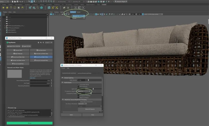 Screenshot of the input model