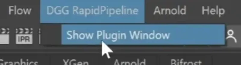 RapidPipeline menu button