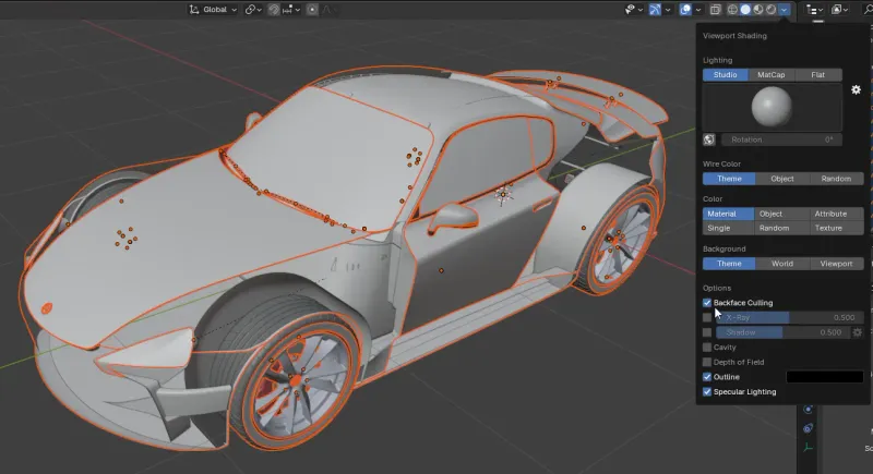 Screenshot of the input model
