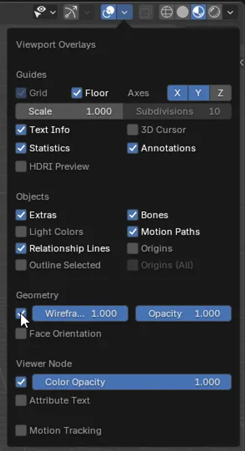 Screenshot of the Blender UI
