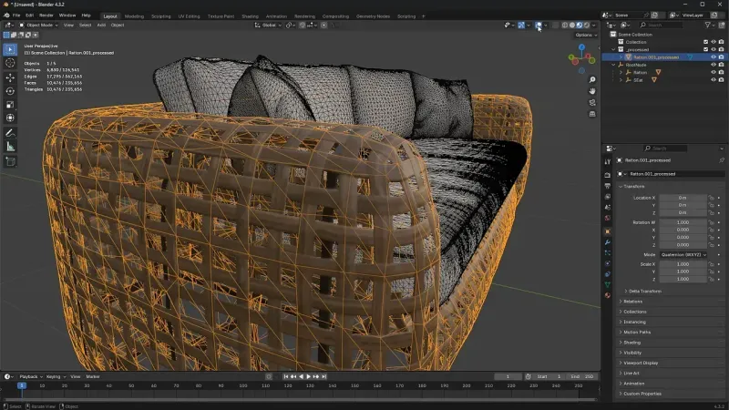 Screenshot of the output model