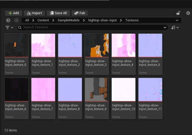 Screenshot of the input model