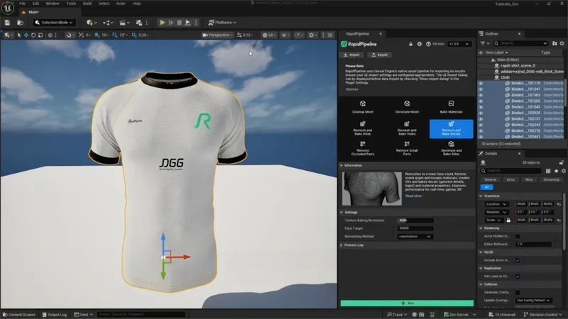 Screenshot of the input model