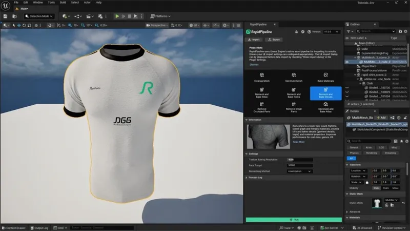 Screenshot of the input model