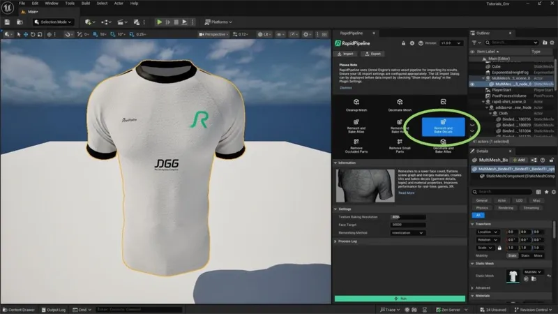 Screenshot of the input model