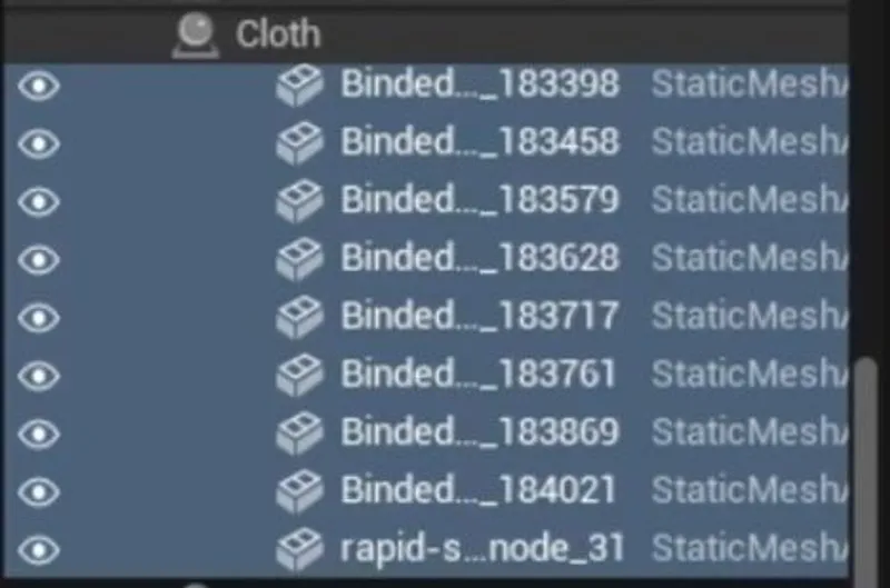 Screenshot of the input model