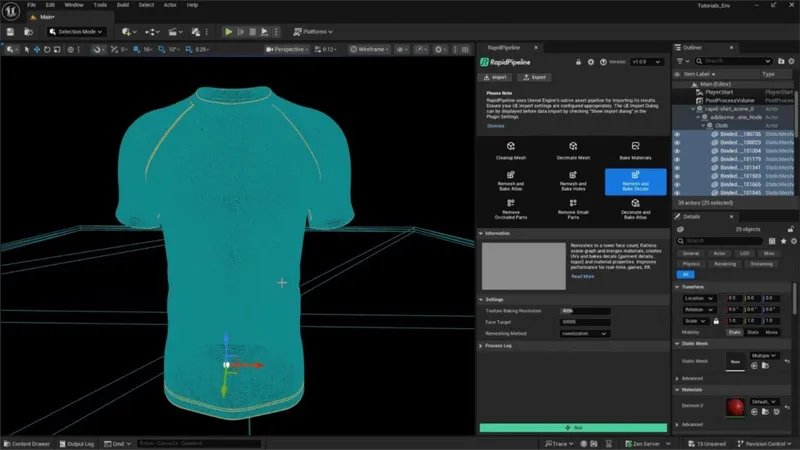 Screenshot of the input model