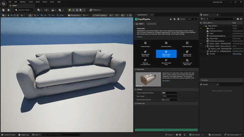 Screenshot of the input model