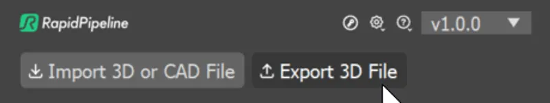 Export 3D button