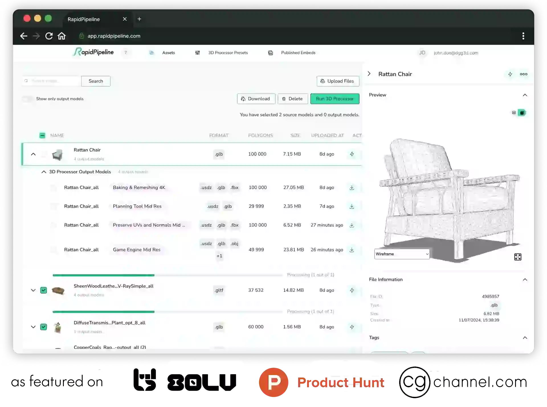 rapidpipeline interface