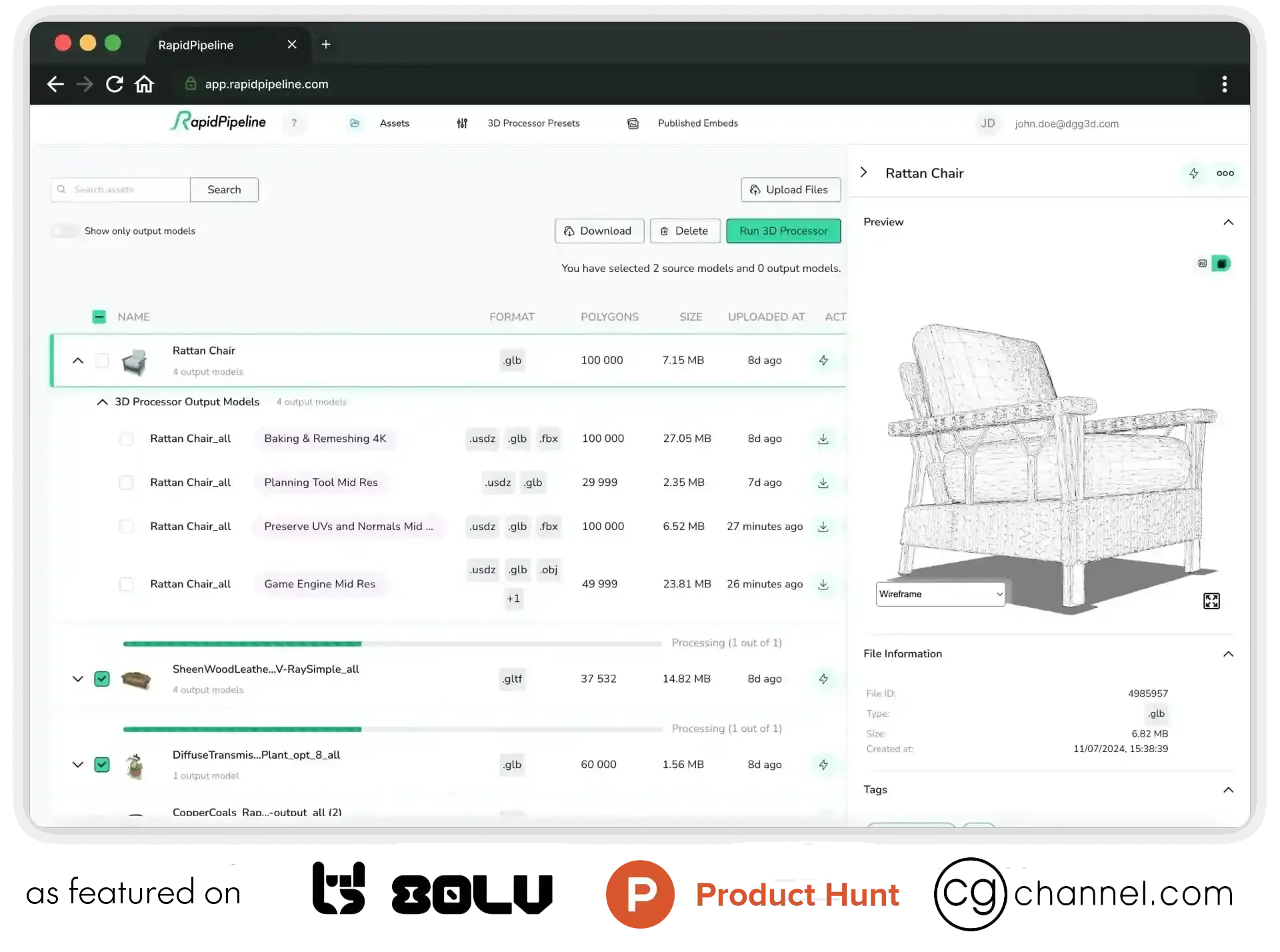 rapidpipeline interface