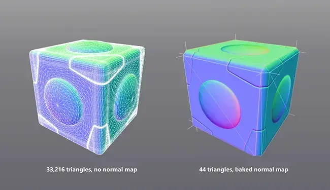 bake normal map from high-res geometry 